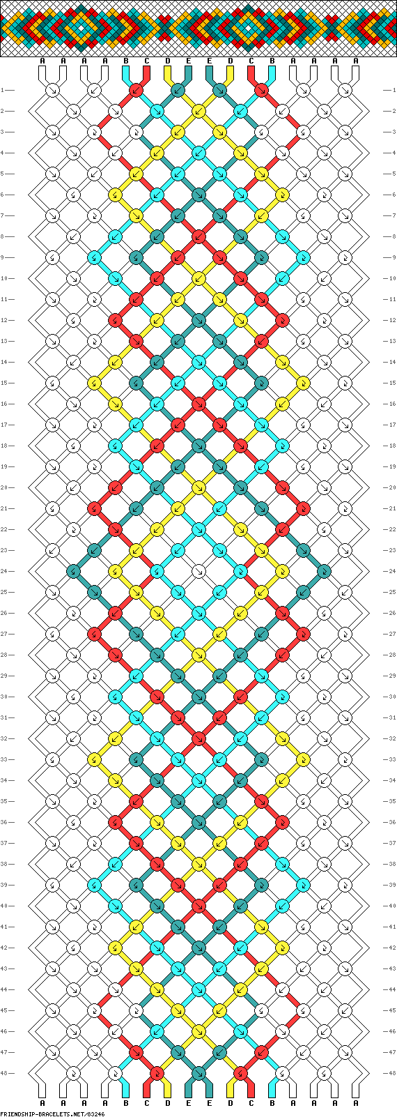 20+ Easy Friendship Bracelet Patterns Printable Free Coloring Pages