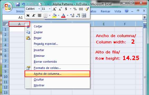 (( How to... )) Make Alpha Pattern with MS-Excel & Text-Editor ...